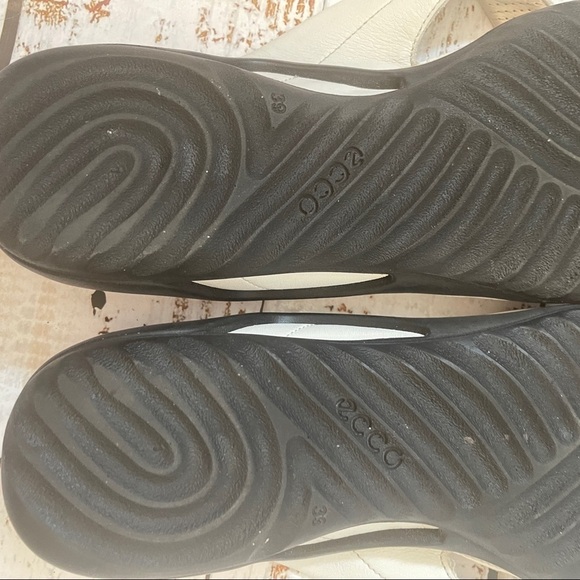 𝅺Ecco flip flop sandals size 39 off white orthotic summer beach shoes - Picture 9 of 10